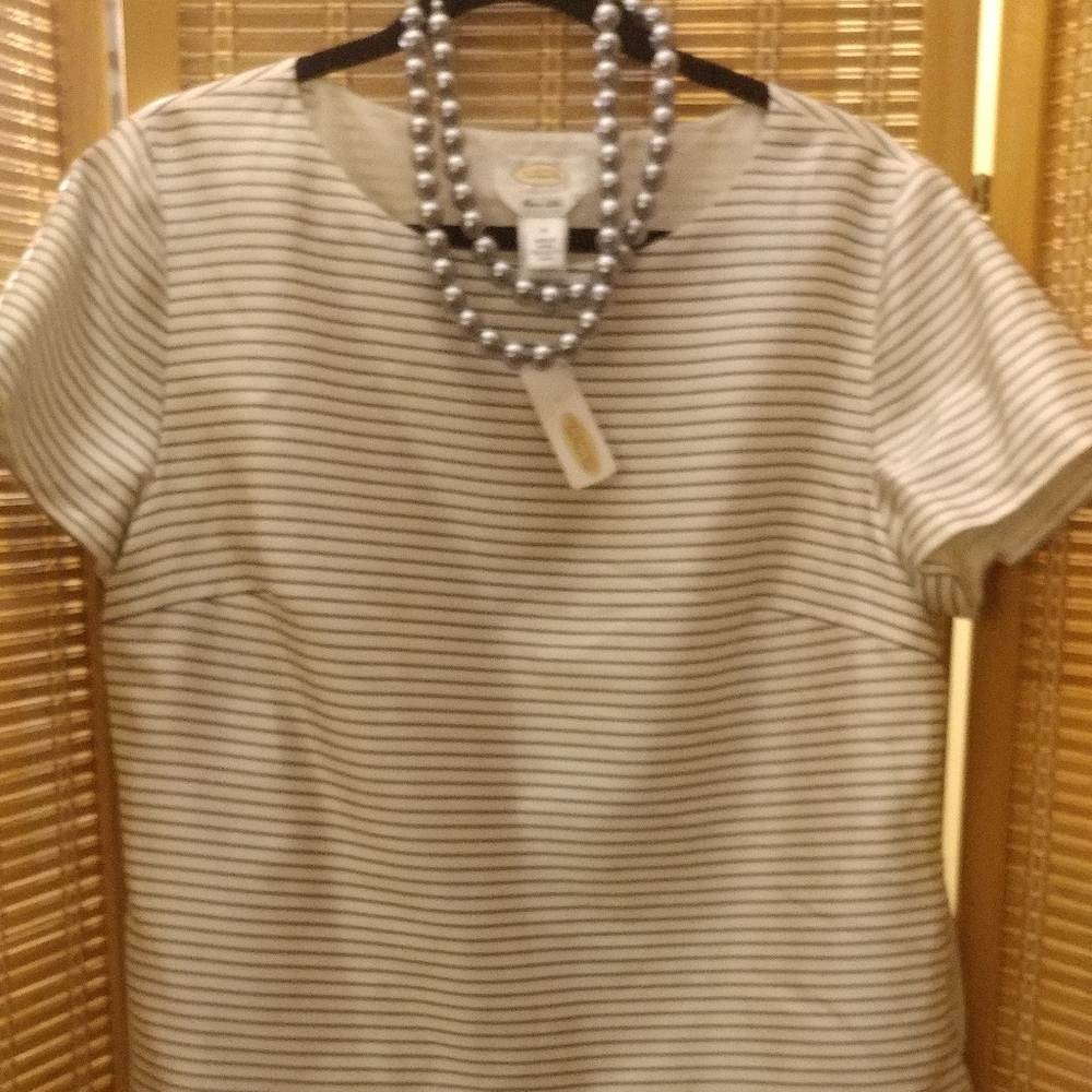Talbots blouse, 14, NWT, stripes